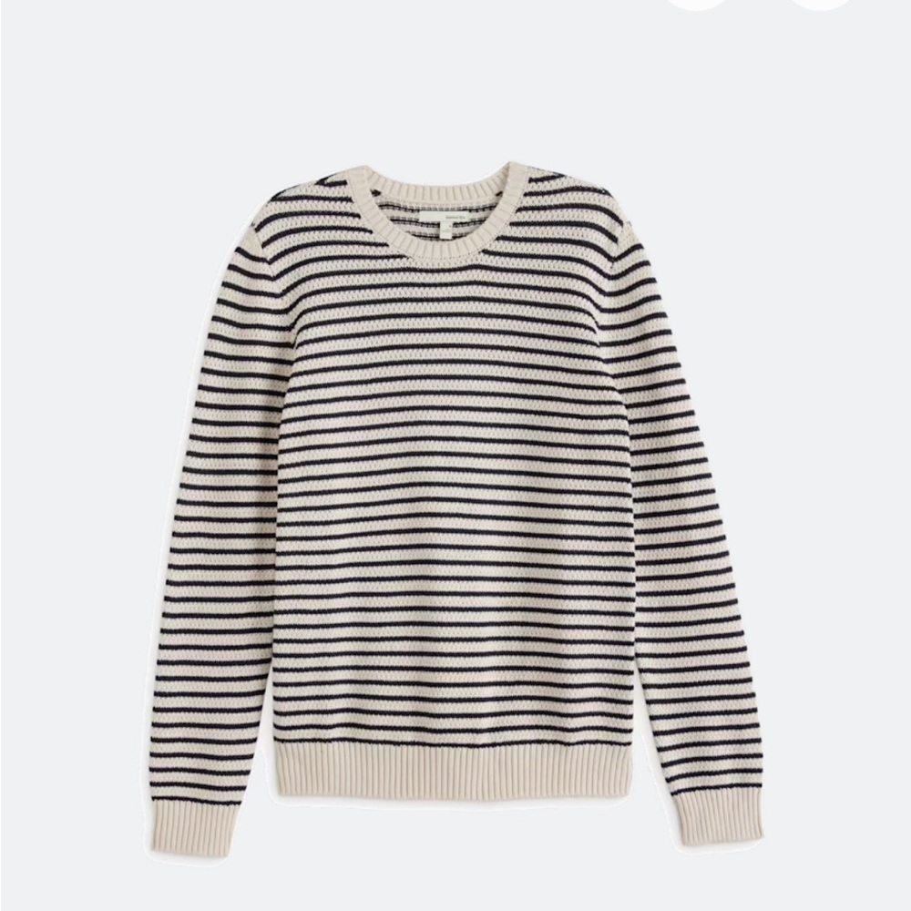 HAWKER RYE | Textured Striped Crewneck Sweater